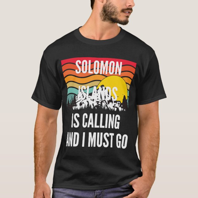 T-shirt Les Îles Salomon Appelent Et Je Dois Y Aller, Vave (Devant)