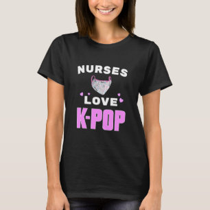 T-shirt Les infirmières adorent K-Pop avec image masque