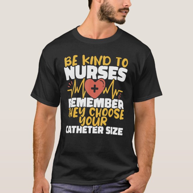 T-shirt Les infirmières choisissent votre cathéter Taille  (Devant)