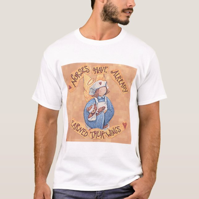 T-shirt les infirmières ont leurs ailes (Devant)