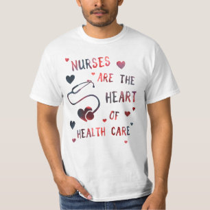 T-shirt les infirmières sont au coeur du bokeh de la santé