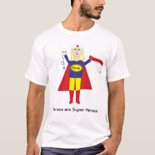 T-shirt Les infirmières sont de super héros (Blonde)