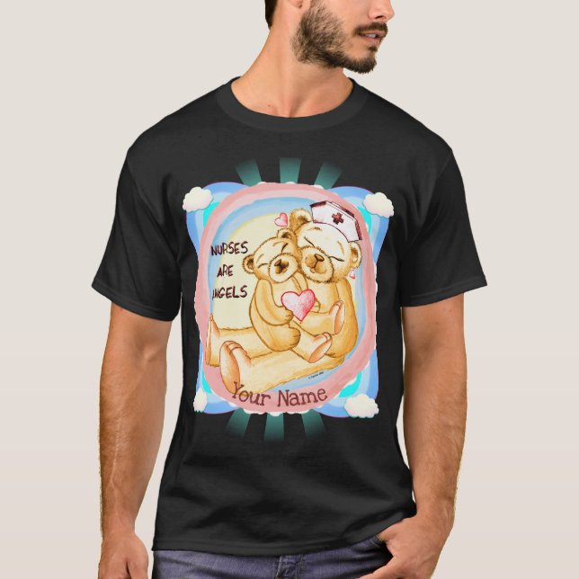 T-shirt Les infirmières sont des anges (Devant)