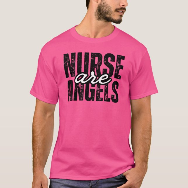 T-shirt Les infirmières sont des anges (Devant)