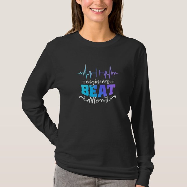 T-shirt Les ingénieurs battent un devis de technologie inf (Devant)