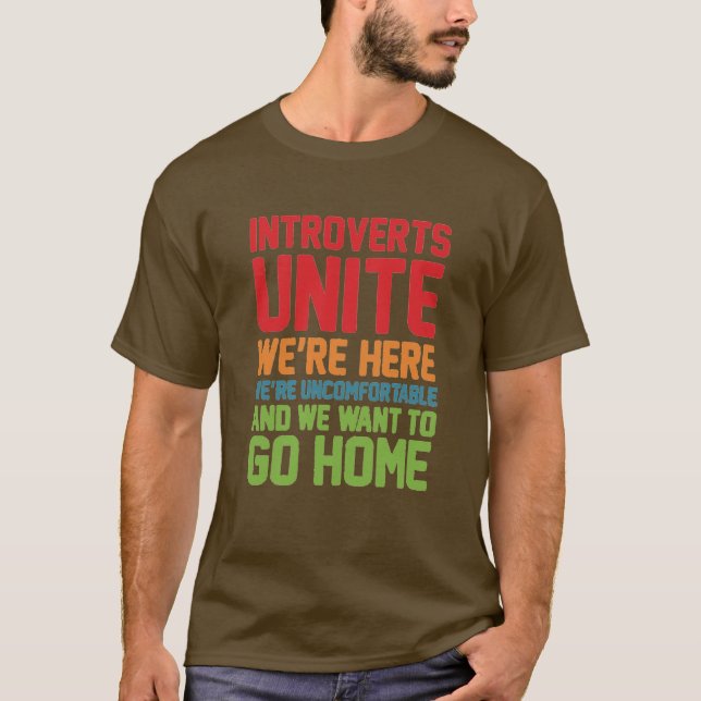 T-shirt les introvertis s'unissent... (Devant)