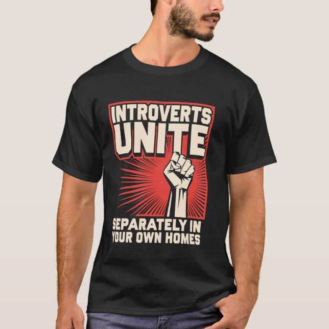 T-shirt Les introvertis s'unissent  1 (Devant)