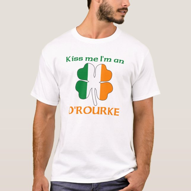 T-shirt Les Irlandais personnalisés m'embrassent que je (Devant)