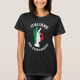 T-shirt Les Italiens Sont Partout Vintage Italien Main Ges