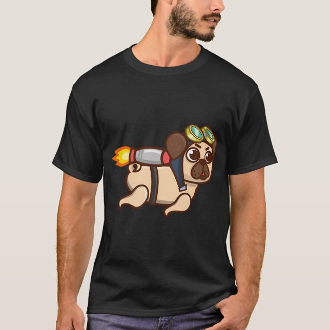 T-shirt Les Jetpack Adventure Pug's (Devant)