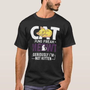 T-shirt Les jeux de mots sur les chats me font miauler sér