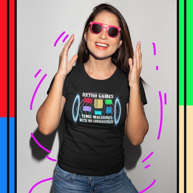 T-shirt Les Jeux Rétro Sont Comme Les Machines À Temps - J (Créateur téléchargé)