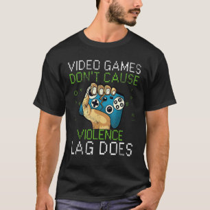 T-shirt Les jeux vidéo ne causent pas la violence le décal