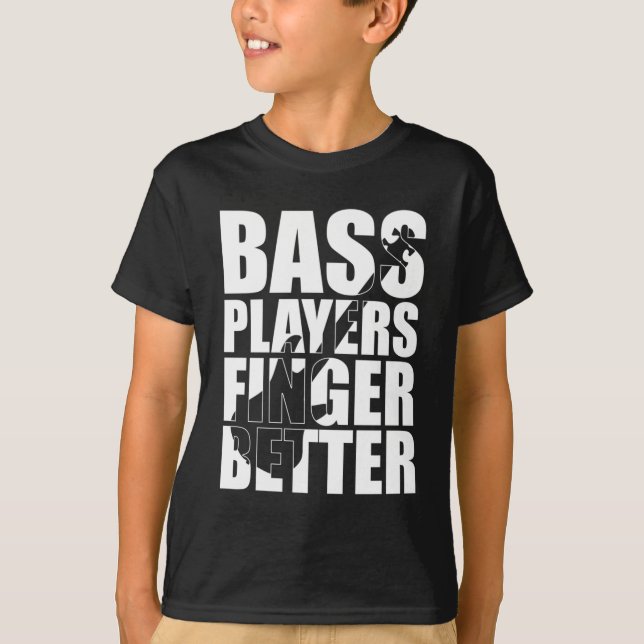 T-shirt Les joueurs de basse mieux doigts (Devant)