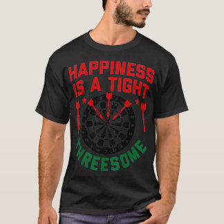 T-shirt Les Joueurs De fléchettes Le Bonheur Est Un Trois 