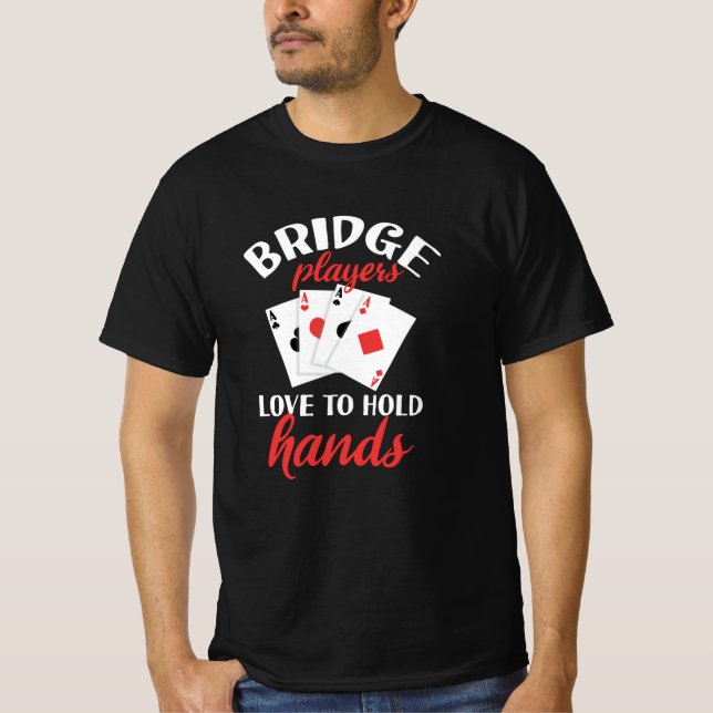 T-shirt Les Joueurs De Pont Drôle Aiment Tenir Les Mains (Devant)