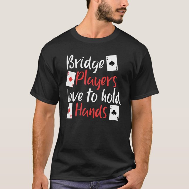 T-shirt Les Joueurs De Pont Drôle Aiment Tenir Les Mains (Devant)
