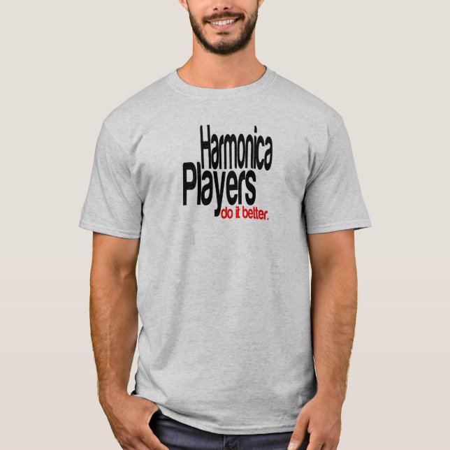 T-shirt Les Joueurs Harmonica Le Font Mieux (Devant)
