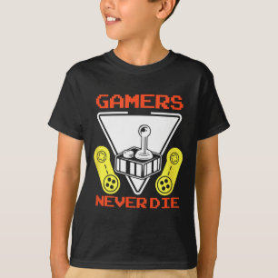 T-shirt Les joueurs ne meurent jamais Citations de jeu drô