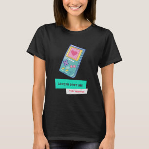 T-shirt Les joueurs ne meurent pas Ils Respawn Retro Gamin