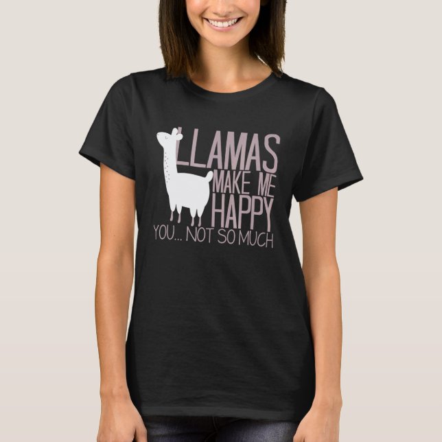T-shirt Les lamas me rendent heureux (Devant)