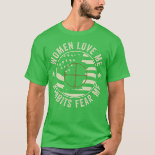 T-shirt Les lapins me craignent Drôle chasseur de lapin ch