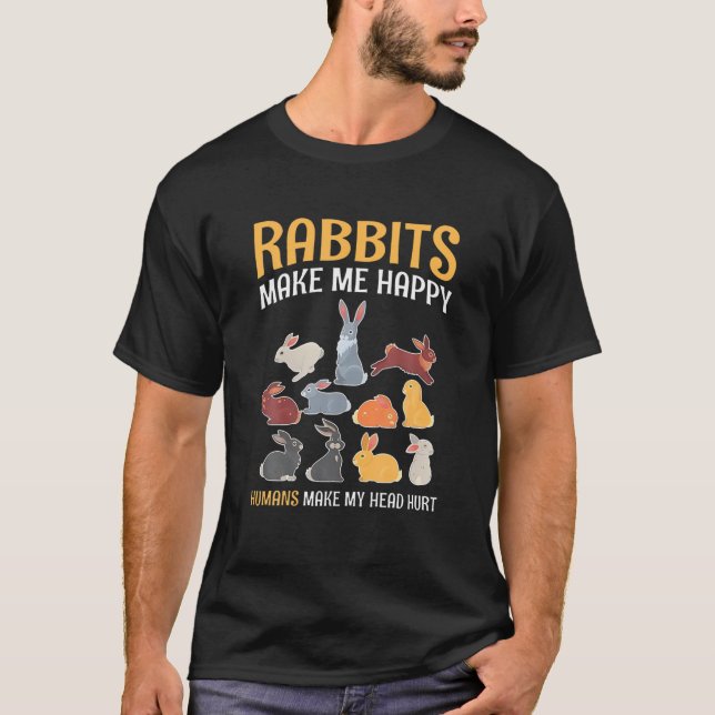 T-shirt Les lapins Me Rendent Heureux (Devant)