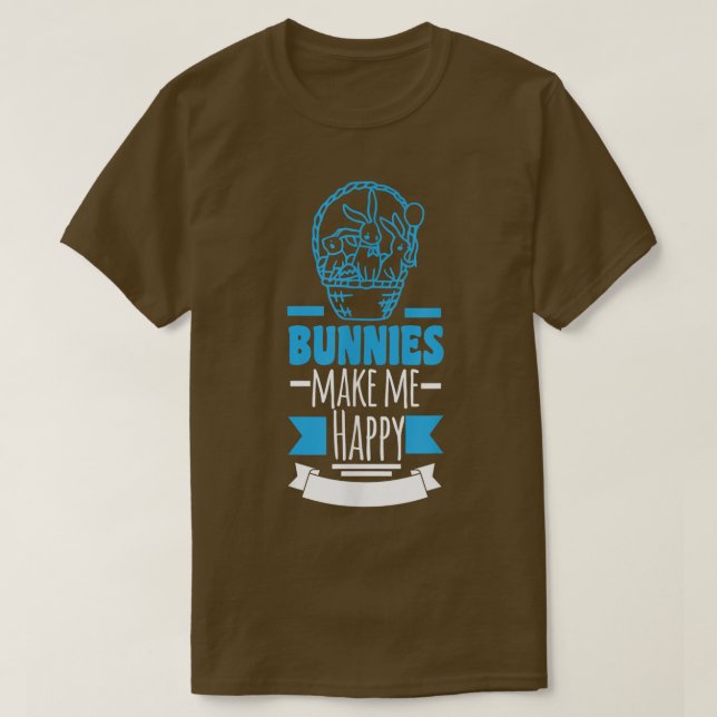 T-shirt Les lapins Me Rendent Heureux  (Design devant)