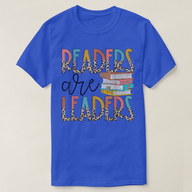 T-shirt Les Lecteurs Sont Leaders Boho Leopard Livre Lover (Design devant)