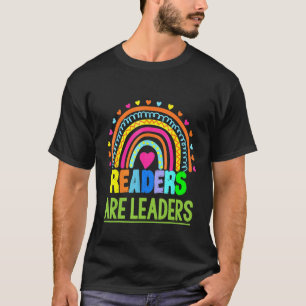 T-shirt Les Lecteurs Sont Leaders Livre arc-en-ciel Lectur