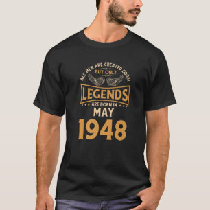 T-shirt Les Légendes D'Anniversaire Mens Sont Nées En Mai