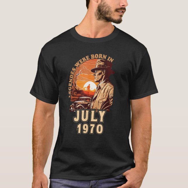 T-shirt Les Légendes D'Anniversaire Sont Nées En Juillet 1 (Devant)