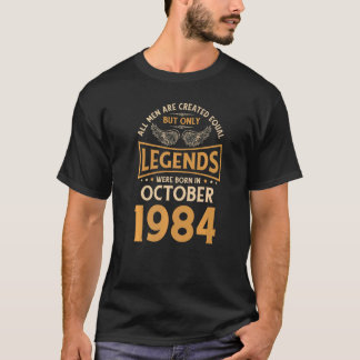T-shirt Les Légendes D'Anniversaire Sont Nées En Octobre 1