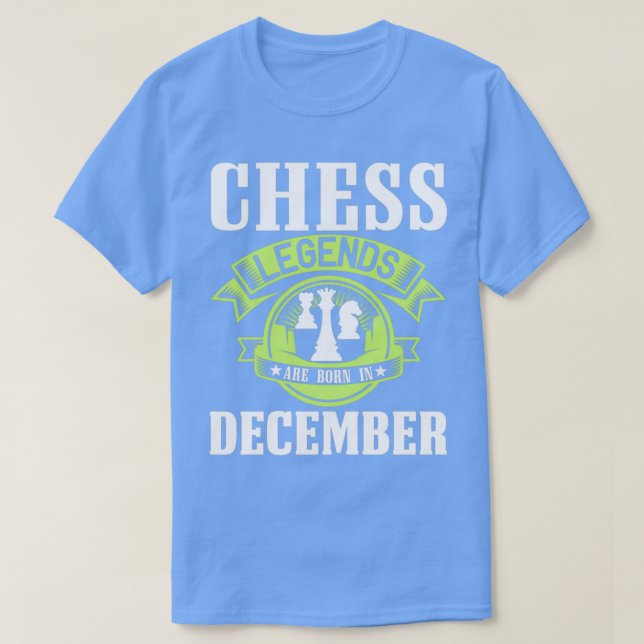 T-shirt Les légendes des échecs sont nées en Décembre Trib (Design devant)
