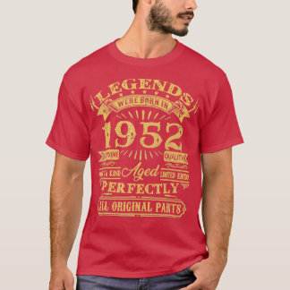 T-shirt Les Légendes Hommes Sont Nés En 1952 Cadeaux De 70