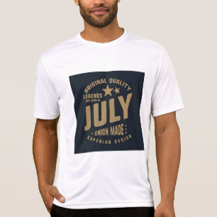T-shirt Les légendes naissent en juillet Qualité originale
