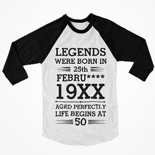 T-shirt Les légendes personnalisées sont nées à la date Mo