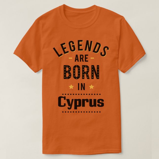T-shirt Les Légendes Sont Nées À Chypre (Design devant)