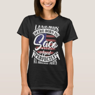 T-shirt Les Légendes Sont Nées À Saco Maine Original Vinta