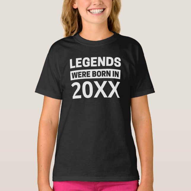 T-shirt Les Légendes Sont Nées Dans 20XX Anniversaire Pers (Devant)