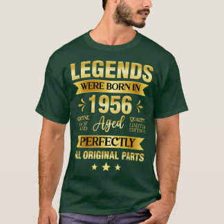 T-shirt Les Légendes Sont Nées En 1956 Anniversaire