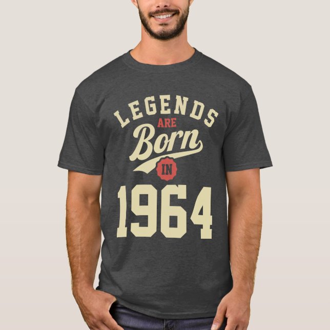 T-shirt Les légendes sont nées en 1964 60e anniversaire (Devant)