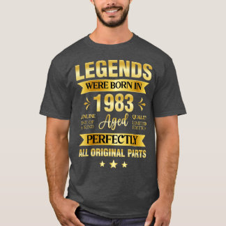 T-shirt Les Légendes Sont Nées En 1983 Anniversaire
