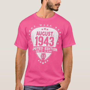 T-shirt Les Légendes Sont Nées En Août 1943Guitare 2063