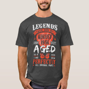 T-shirt Les légendes sont nées en août 1956 Guitare Onglet