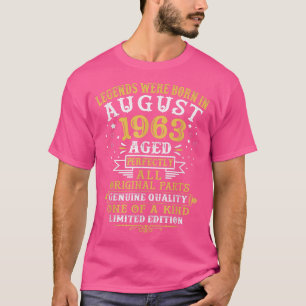 T-shirt Les Légendes Sont Nées En Août 1963 59 Ans 59E