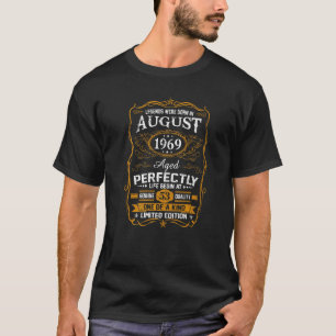 T-shirt Les Légendes Sont Nées En Août 1969 53ème Annivers