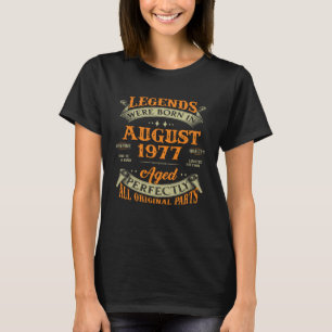 T-shirt Les Légendes Sont Nées En Août 1977