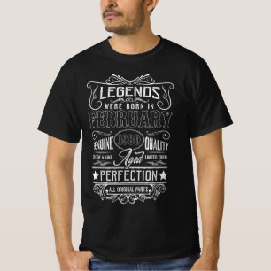 T-shirt Les Légendes Sont Nées En Février 1980 Toutes L