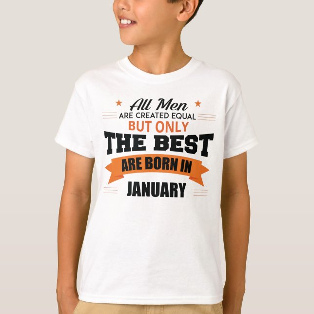 T-shirt Les Légendes Sont Nées En Janvier (Devant)